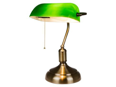 Bankár asztali lámpa (E27) zöld