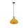 Pastel Wood modern csillár (E27)- 1 égős- világos pasztell fabevonattal sárga prizmával