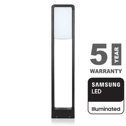 Modern kerti LED állólámpa, fekete (10W/900lm) 80 cm, meleg fehér, Samsung chip