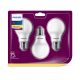 Philips E27 LED 10,5W 1055lm 2700K-75W izzó helyett, 3 darab/csomag