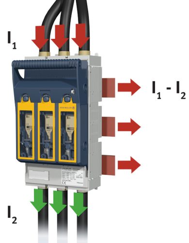 Szakaszolókapcsoló-biztosító,gyűjtősínre, prizma kapocs 690VAC, 440VDC, 250A, 3P, NH1