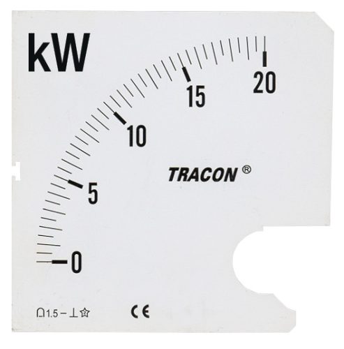 Skálalap W96-400V/4 műszerhez 0 - 240 kW