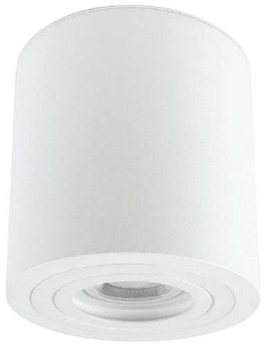 Mennyezeti védett spot lámpatest, hengeres, fehér 100-240VAC, 50Hz, 1xGU10, max.35W, IP44