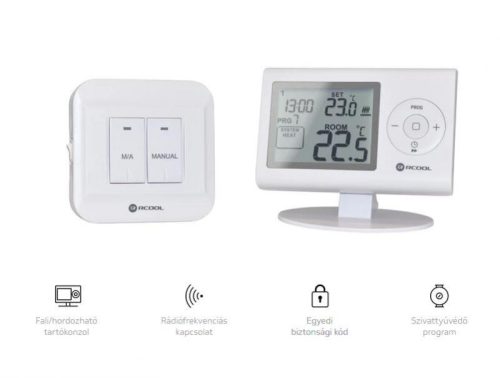 Szobatermosztát RCOOL VISION 7RF programozható rádiófrekvenciás